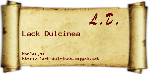 Lack Dulcinea névjegykártya